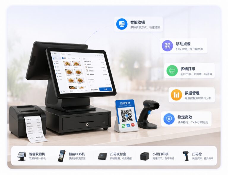 收银机、智能POS、小票机与后厨打印设备